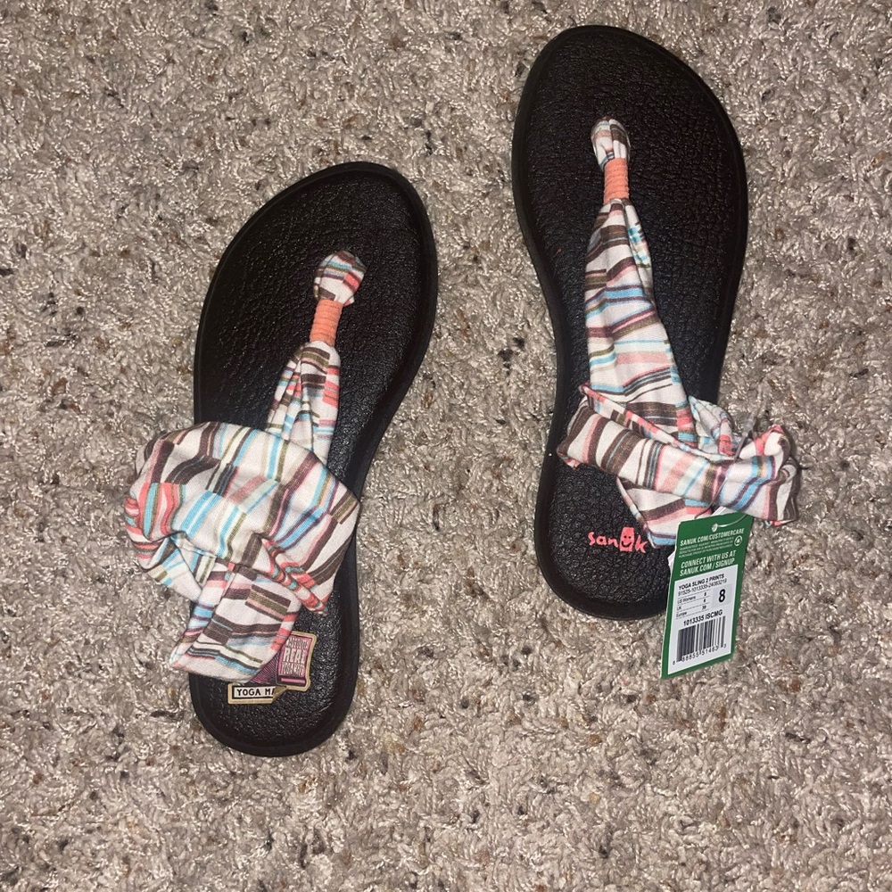 Women’s Sanuk Yoga Sling Sandal, multicolor, NWT